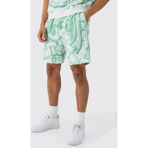 Short large mi-long imprimé - S - Boohooman - Modalova