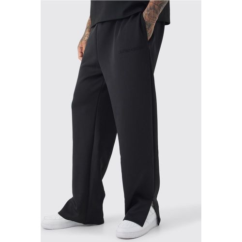 Tall - Pantalon large fendu à broderie - M - Boohooman - Modalova