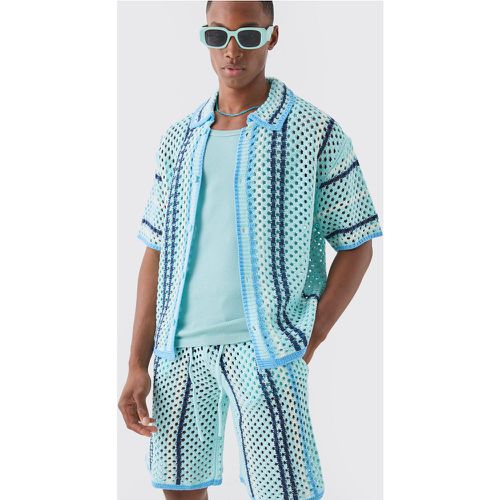 Chemise oversize rayée à coutures apparentes - L - Boohooman - Modalova