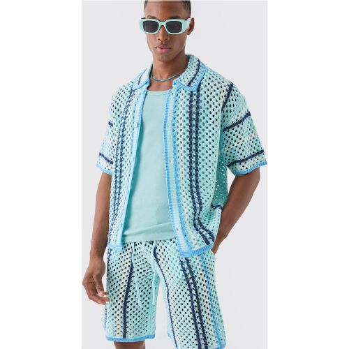 Chemise oversize rayée à coutures apparentes - S - Boohooman - Modalova