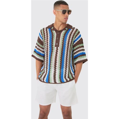 Polo oversize à coutures apparentes - S - Boohooman - Modalova