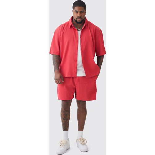 Grande taille - Ensemble avec chemise oversize à manches courtes et short homme - XXL - Boohooman - Modalova