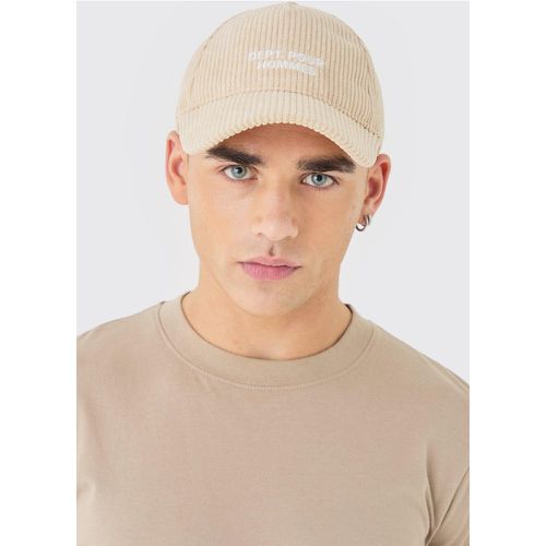 Casquette brodée en velours côtelé - ONE SIZE - Boohooman - Modalova