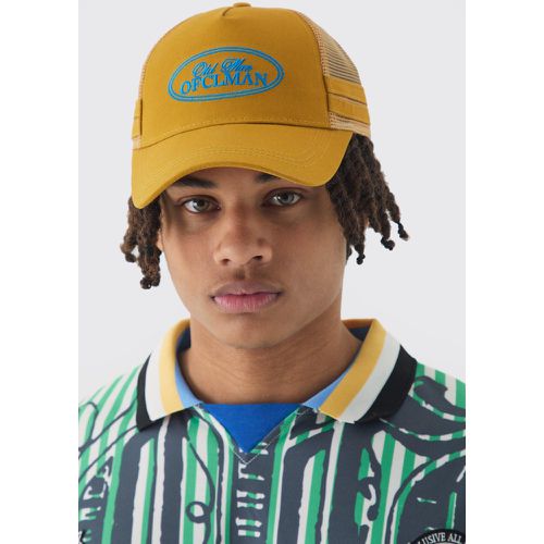 Casquette à empiècement en mesh et broderie - Official - ONE SIZE - Boohooman - Modalova