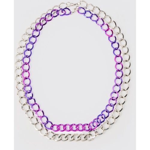 Pack Chrome Chain Necklace In Silver - Boohooman - Modalova