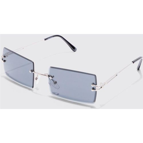 Lunettes de soleil carrées sans monture - ONE SIZE - Boohooman - Modalova