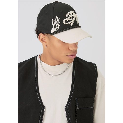 Casquette à imprimé flammes - ONE SIZE - Boohooman - Modalova