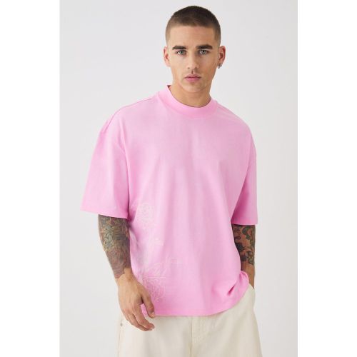 T-shirt oversize à col montant - S - Boohooman - Modalova