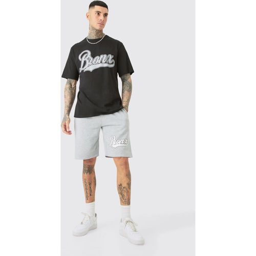 Tall - Ensemble à imprimé Bronx avec t-shirt et short - M - Boohooman - Modalova