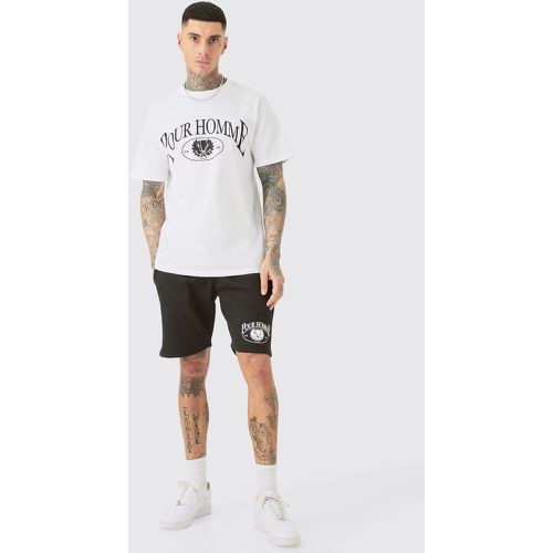 Tall - Ensemble imprimé avec t-shirt et short - XXL - Boohooman - Modalova