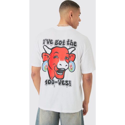 Oversized Laughing Cow License T-shirt - Boohooman - Modalova