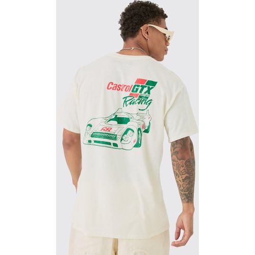 Oversized Castrol Gtx Racing License T-shirt - Boohooman - Modalova