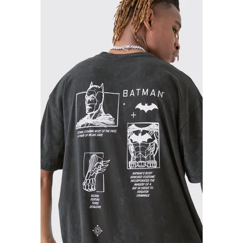 Tall Batman T-shirt In Acid Wash - Boohooman - Modalova