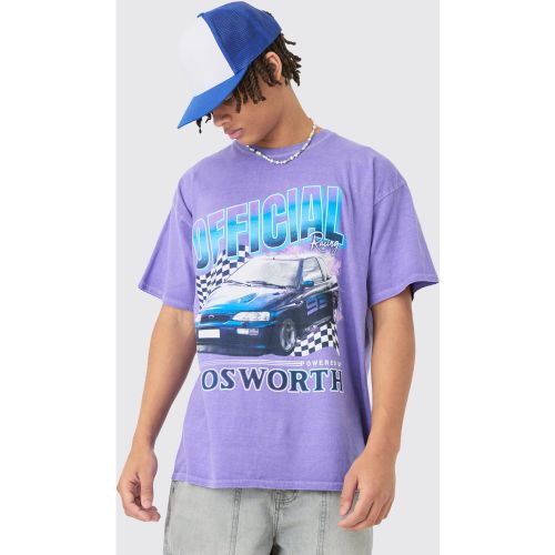 T-shirt oversize délavé à imprimé Cosworth - L - Boohooman - Modalova