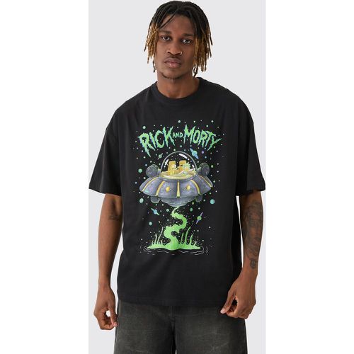 Tall Rick And Morty T-shirt In Black - Boohooman - Modalova