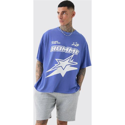 Tall - T-shirt nageur à imprimé moto - L - Boohooman - Modalova