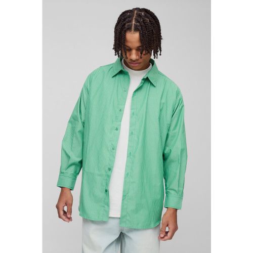 Chemise oversize rayée à manches longues - S - Boohooman - Modalova