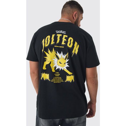 Plus Pokemon Bolteon Printed T-shirt In Black - Boohooman - Modalova