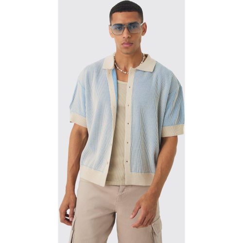 Chemise oversize côtelée - S - Boohooman - Modalova