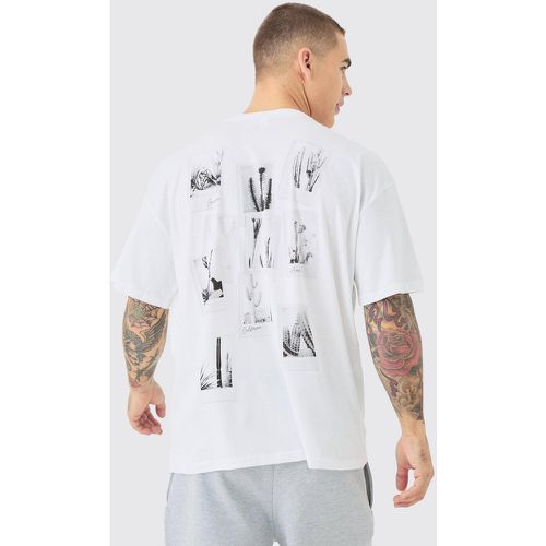 T-shirt oversize à imprimé collage - M - Boohooman - Modalova