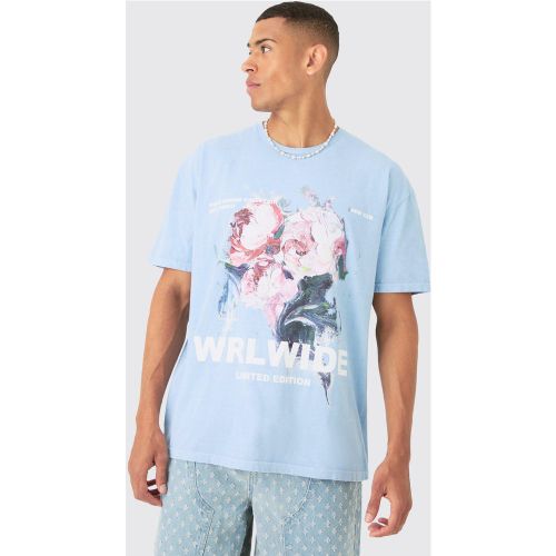 T-shirt oversize fleuri - M - Boohooman - Modalova