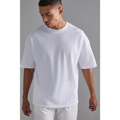 T-shirt oversize texturé - S - Boohooman - Modalova