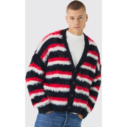 Cardigan oversize à rayures - L - Boohooman - Modalova