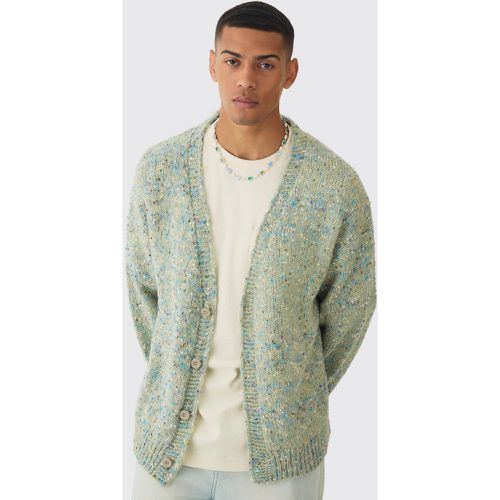 Cardigan oversize en maille brossée - S - Boohooman - Modalova