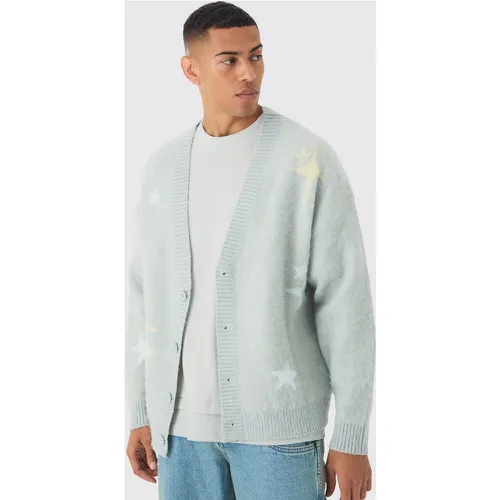 Cardigan oversize en maille brossée - M - Boohooman - Modalova