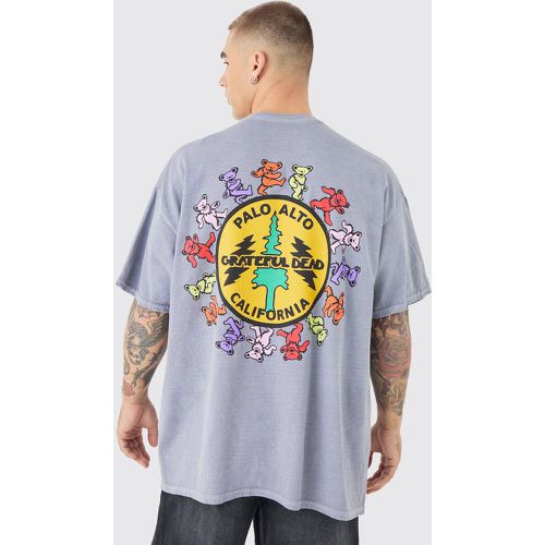 Oversized Greatful Dead Band Wash License T-shirt - Boohooman - Modalova