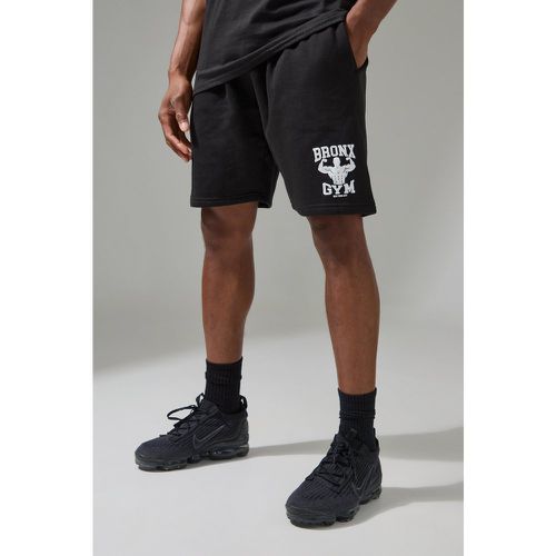 Short de sport large à slogan Bronx - MAN Active - XL - Boohooman - Modalova