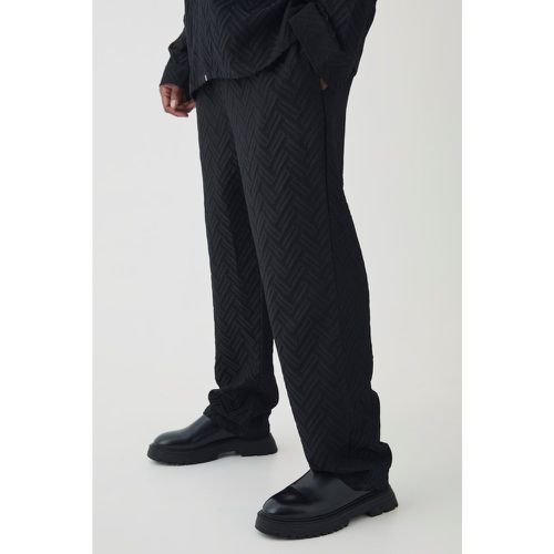 Grande taille - Pantalon droit à imprimé géométrique - XXXXL - Boohooman - Modalova