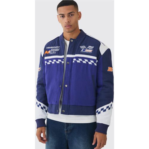 Veste oversize matelassée en twill homme - S - Boohooman - Modalova