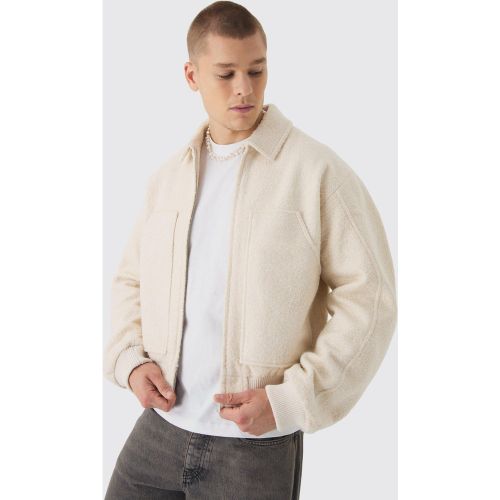 Bomber oversize à manches froncées homme - S - Boohooman - Modalova