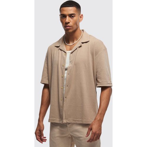 Chemise oversize en jersey texturée - S - Boohooman - Modalova