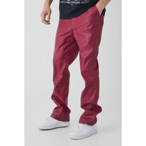 Tall - Pantalon flare enduit - 30 - Boohooman - Modalova