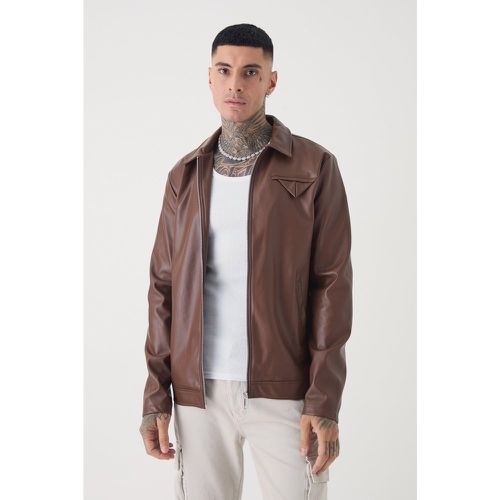 Tall - Veste Harrington bordée - L - Boohooman - Modalova