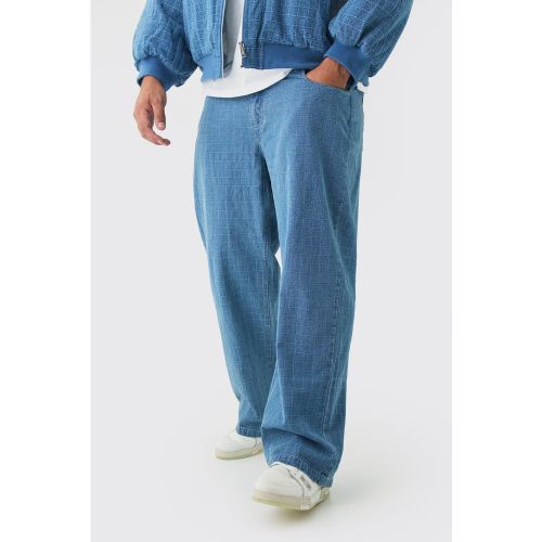 Grande taille - Jean large déchiré - 38 - Boohooman - Modalova