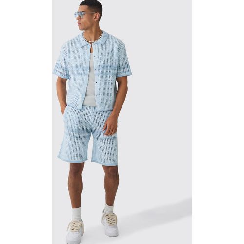 Ensemble oversize color block avec chemise oversize - S - Boohooman - Modalova