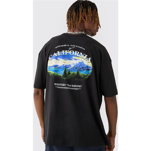 Tall Oversized California Landscape Back Print T-shirt - Boohooman - Modalova