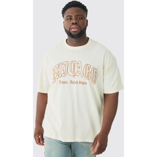 Grande taille - T-shirt oversize à imprimé Chicago - XXXL - Boohooman - Modalova