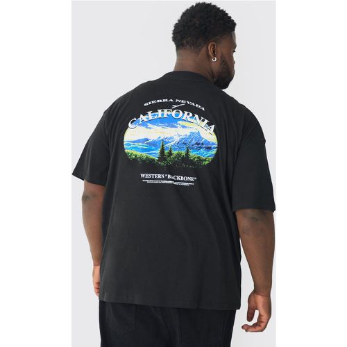 Plus Oversized California Landscape Back Print T-shirt - - XXXL - Boohooman - Modalova