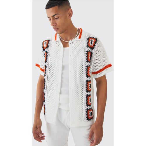 Chemise oversize en crochet - L - Boohooman - Modalova