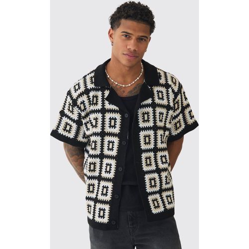 Chemise oversize en crochet - L - Boohooman - Modalova