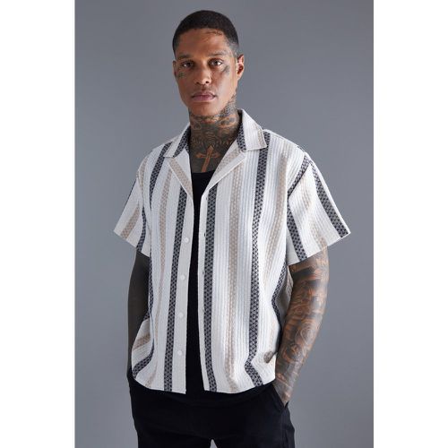 Chemise oversize en lin rayée - L - Boohooman - Modalova