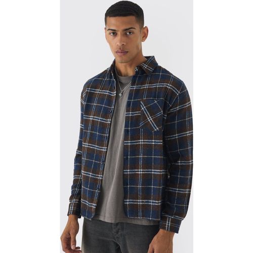 Chemise à carreaux et manches longues - S - Boohooman - Modalova