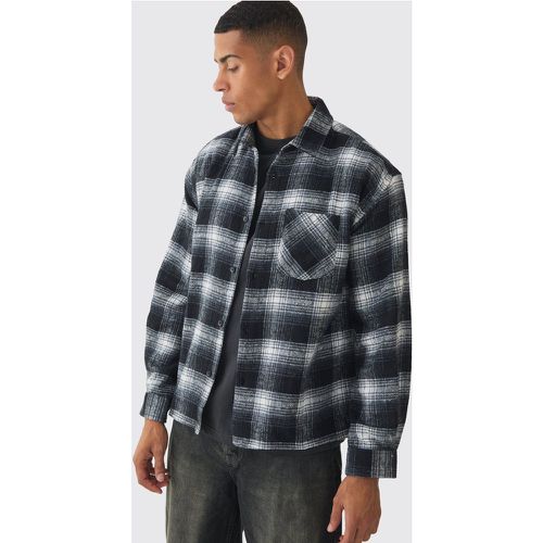 Chemise oversize à carreaux et manches longues - S - Boohooman - Modalova