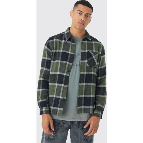 Chemise à carreaux et manches longues - M - Boohooman - Modalova