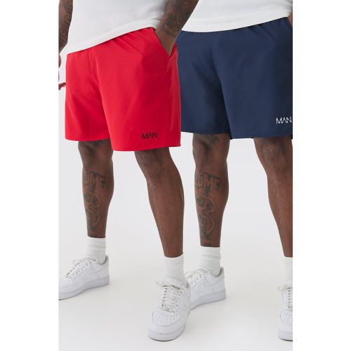 Grande taille - Lot de 2 shorts de bain mi-longs - MAN - XXXL - Boohooman - Modalova