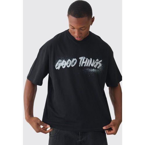 T-shirt oversize à imprimé Good Things - L - Boohooman - Modalova